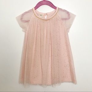PALE PINK TULLE GLITTER DRESS 3T (H12)